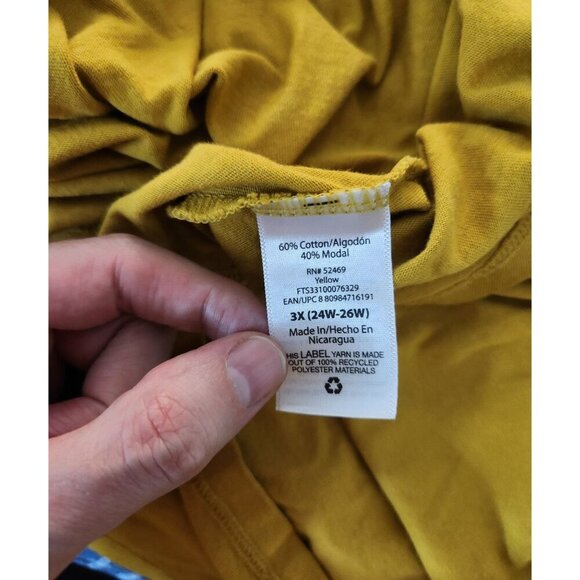 Terra & Sky Long Sleeve Shirt Yellow Size 2X - Picture 4 of 4